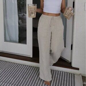 Retreat Linen Mid Rise Wide Leg Pant - Athleta - Size 3x